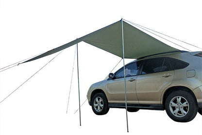 Portable Outdoor Camping Car Travel Tent Car Tailgate Shade Awning Canopy-Green