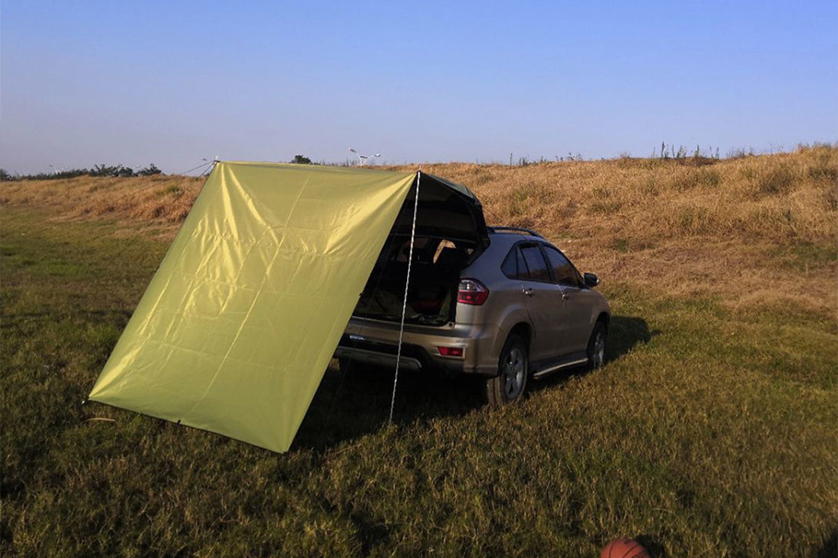 Portable Outdoor Camping Car Travel Tent Car Tailgate Shade Awning Canopy-Green
