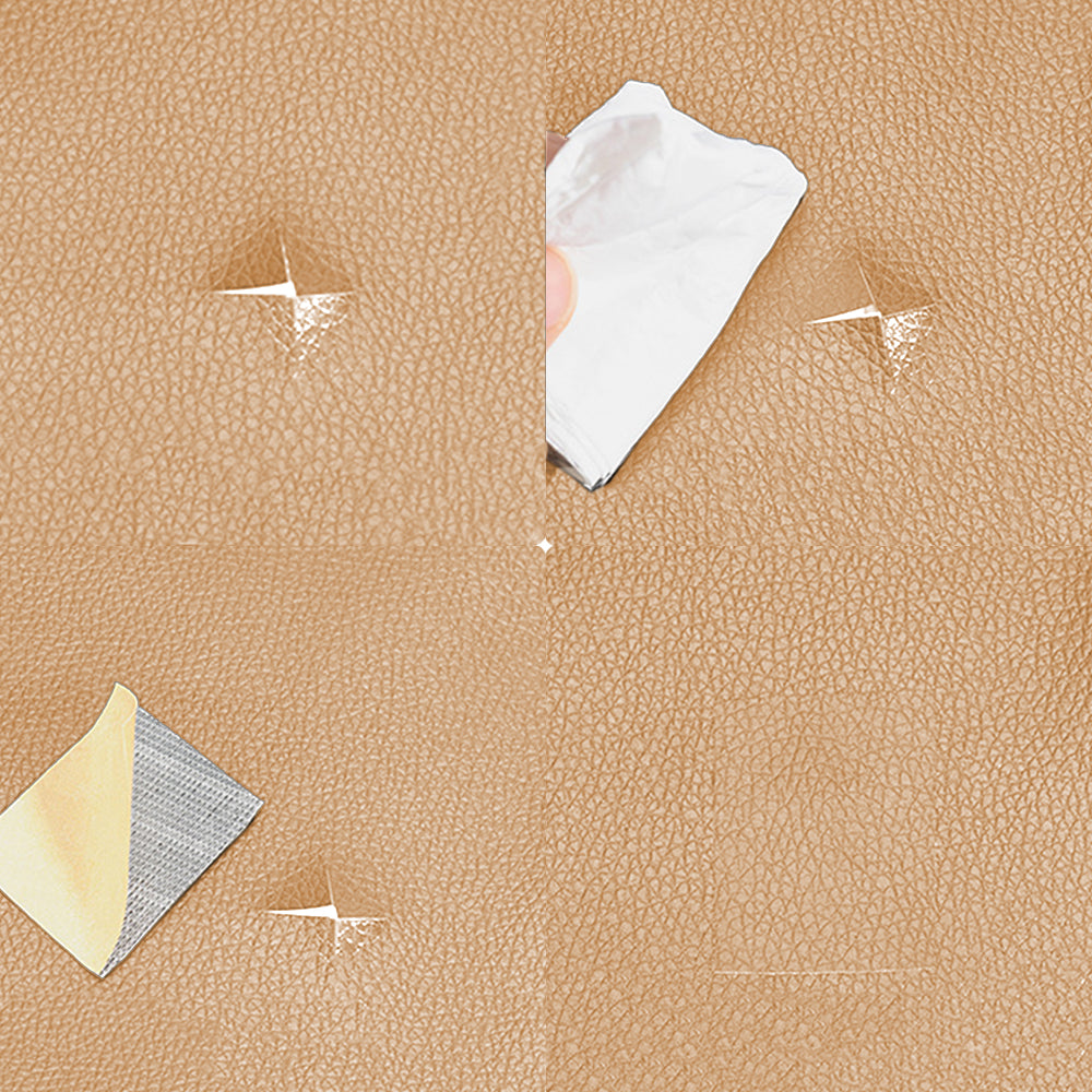 Self Adhesive 5 Piece Leather Repair Patch - Khaki