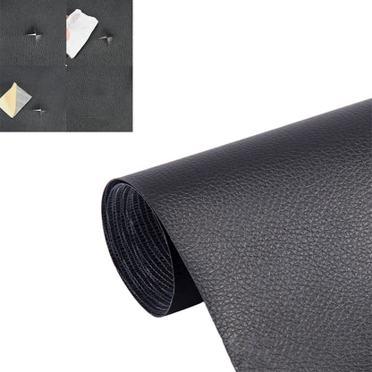 5Pcs Leather Repair Patch Self Adhesive Leather Tape for Car Seat Sofa Bag Furniture -Black