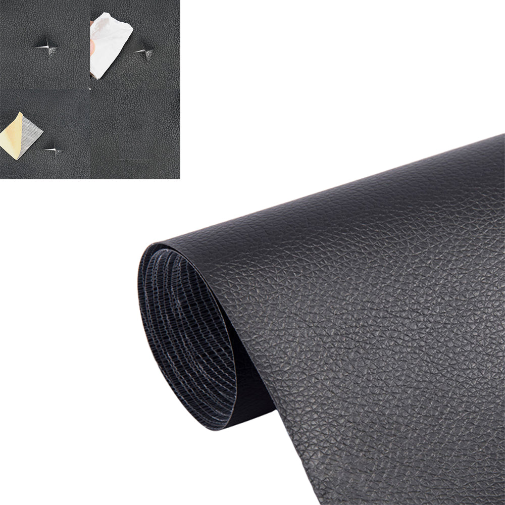 Self Adhesive 5 Piece Leather Repair Patch - Black