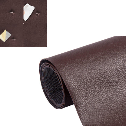 5Pcs Leather Repair Patch Self Adhesive Leather Tape for Car Seat Sofa Bag Furniture -Coffee