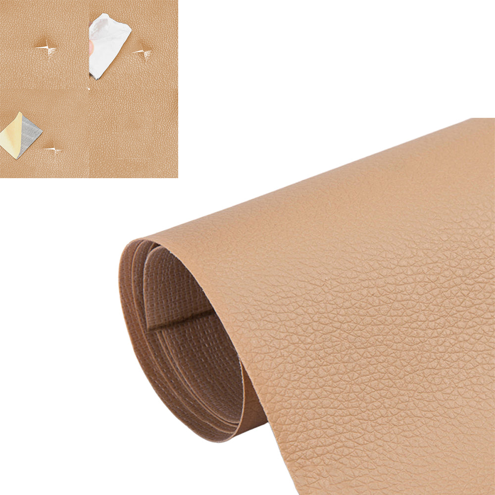 Self Adhesive 5 Piece Leather Repair Patch - Khaki