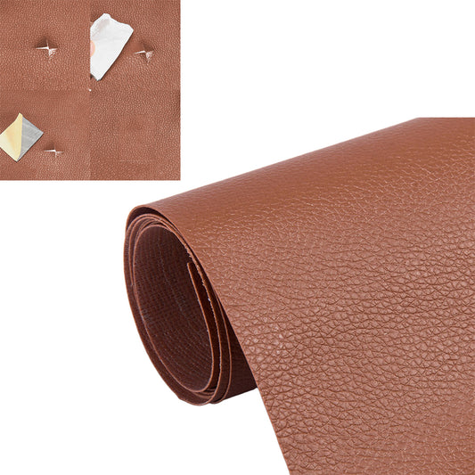 5Pcs Leather Repair Patch Self Adhesive Leather Tape for Car Seat Sofa Bag Furniture -Light Brown