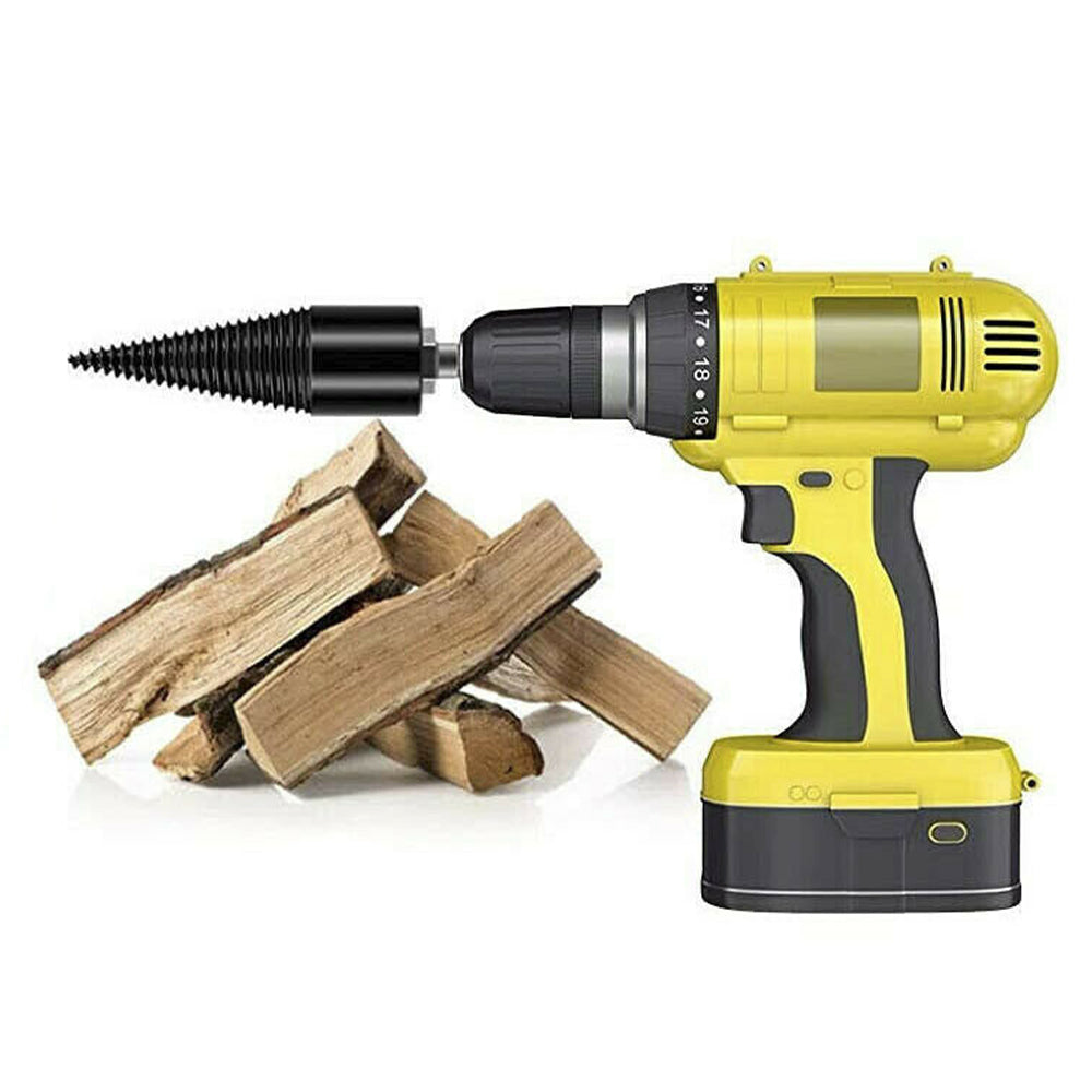 Wood Splitting Drill Bit Set Firewood Log Splitter Removable Screw Splitting Cone Driver -32mm