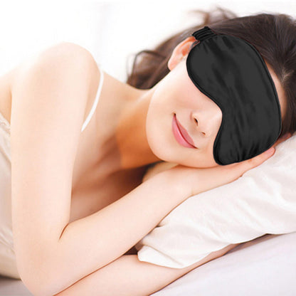 2X Light Blocking Pure Mulberry Silk Eye Masks Black Navy Blue