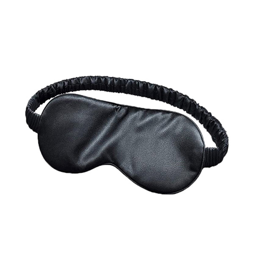 2X Light Blocking Pure Mulberry Silk Eye Masks Black Navy Blue