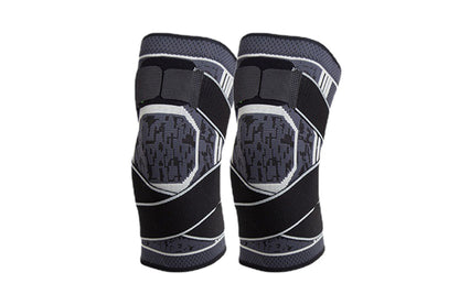 Sport Knee Support Brace Compression Knee Sleeves for Running Sports-Gray