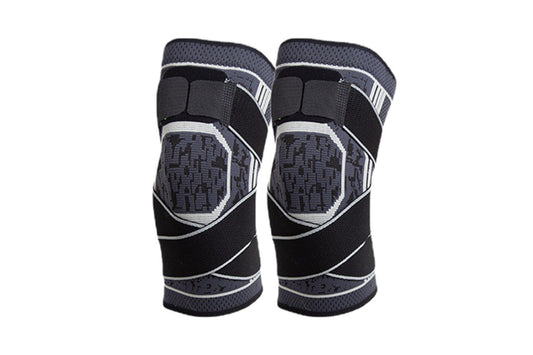 Sport Knee Support Brace Compression Knee Sleeves for Running Sports-Gray