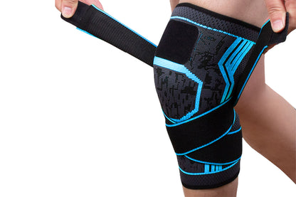 Sport Knee Support Brace Compression Knee Sleeves for Running Sports-Blue