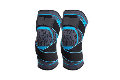 Sport Knee Support Brace Compression Knee Sleeves for Running Sports-Blue