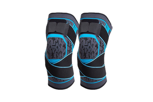 Sport Knee Support Brace Compression Knee Sleeves for Running Sports-Blue