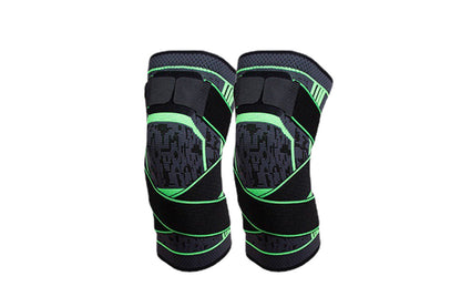 Sport Knee Support Brace Compression Knee Sleeves for Running Sports-Green
