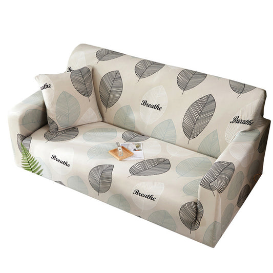 Printed Pattern Sofa Cover Soft Stretch Couch Cover Sofa Slipcover -Beige
