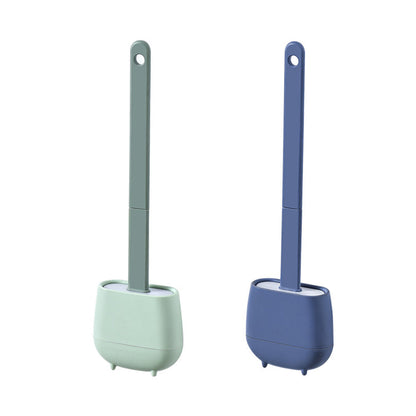 2X Toilet Brush and Holder Wall Mounted Cleaning Brush Blue Light Green