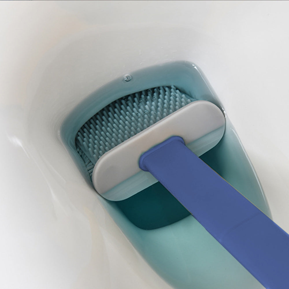2X Toilet Brush and Holder Wall Mounted Cleaning Brush Blue Light Green