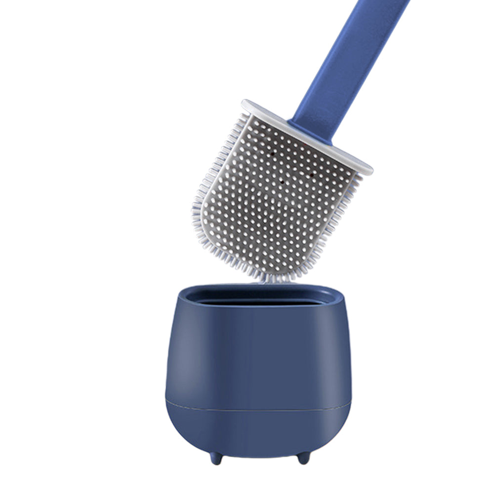2X Toilet Brush and Holder Wall Mounted Cleaning Brush Blue Light Green