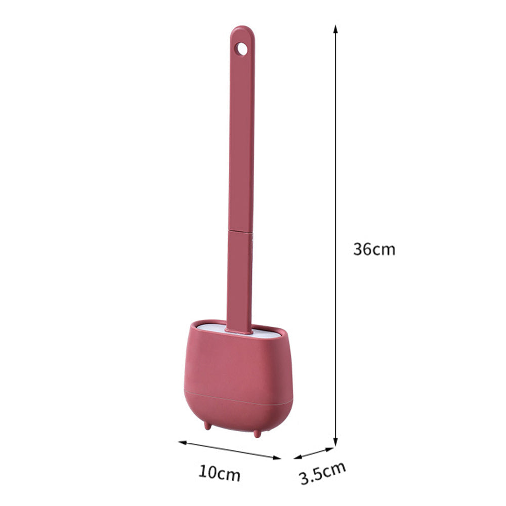 2X Toilet Brush and Holder Wall Mounted Cleaning Brush Red Blackish Green