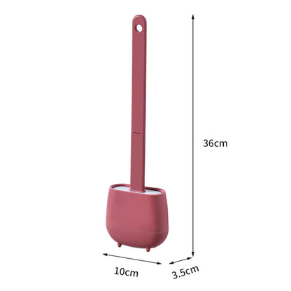 2X Toilet Brush and Holder Wall Mounted Cleaning Brush Red Blackish Green