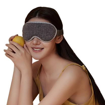 1X USB Heated Eye Mask Light Blocking Blindfold Grey