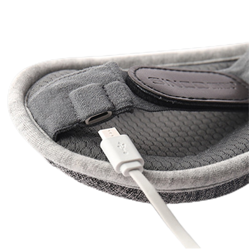 1X USB Heated Eye Mask Light Blocking Blindfold Grey
