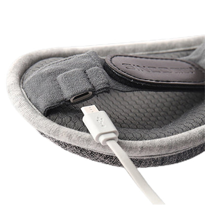1X USB Heated Eye Mask Light Blocking Blindfold Grey