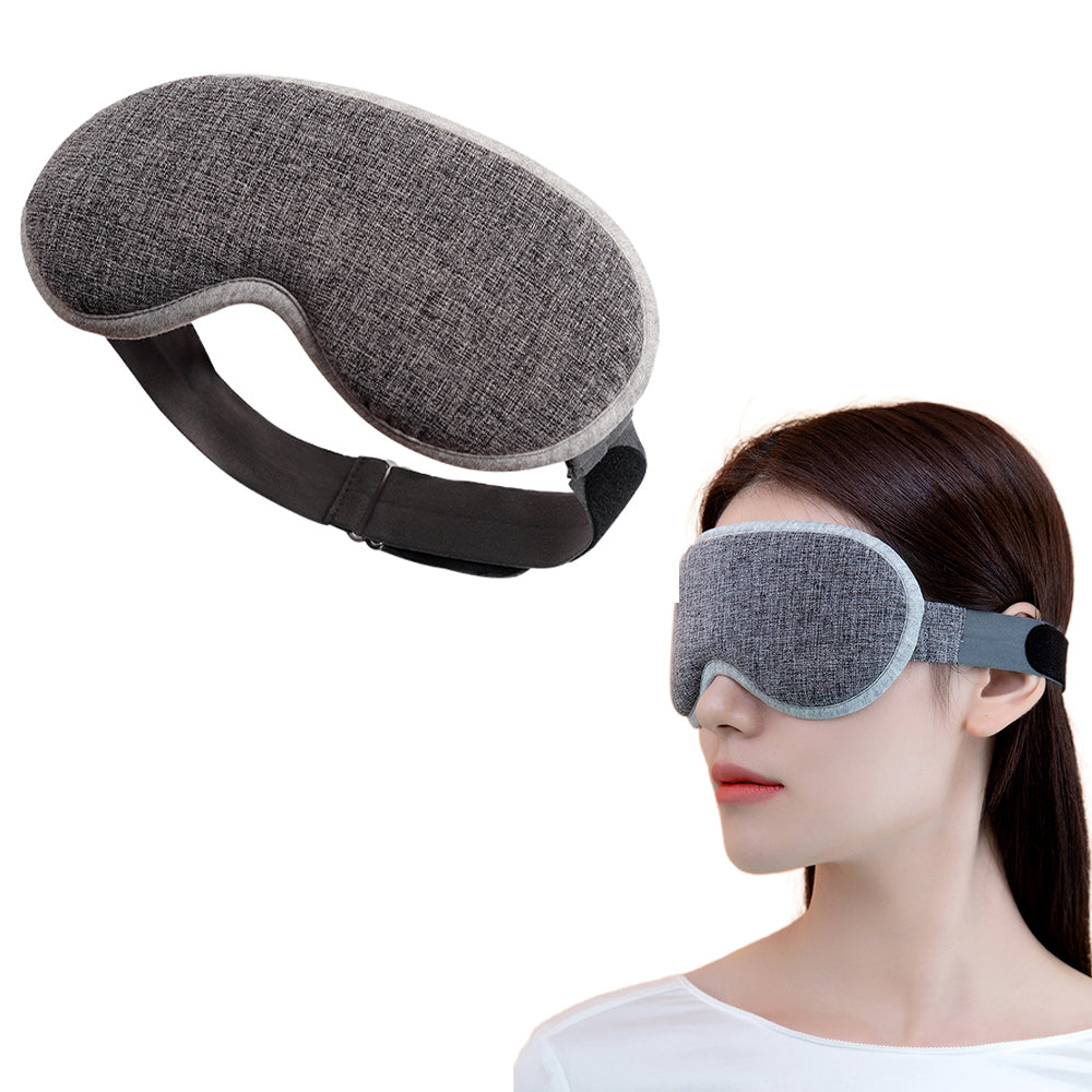 Heated Eye Mask USB Hot Compress Eye Mask for Dry Eyes Light Blocking Blindfold-Grey
