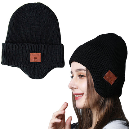 Bluetooth Beanie Wireless Bluetooth Headphone Beanie -Black