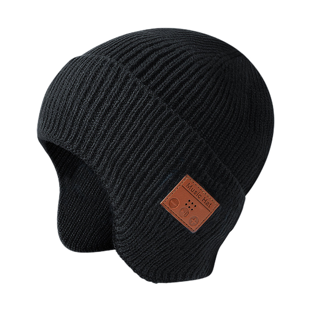 Bluetooth Beanie Wireless Bluetooth Headphone Beanie -Black