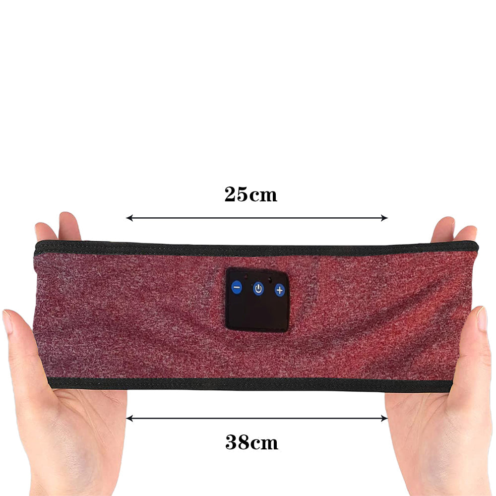 Bluetooth Headband with Wireless Stereo Headphone Red