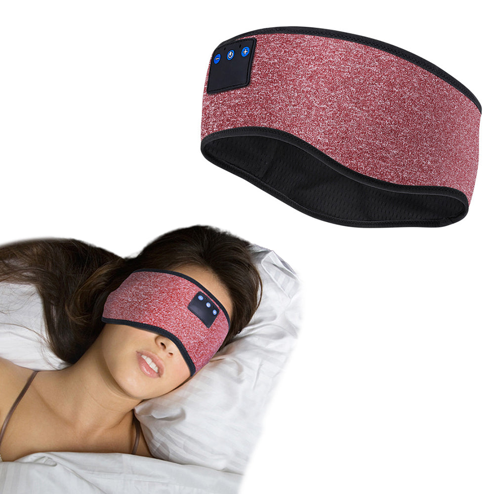 Bluetooth Headband with Wireless Stereo Headphone Red