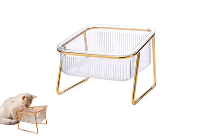 Elevated Dog Bowls Raised Pet Feeder Cat Food Water Diner Stand Set-Single Bowl Style