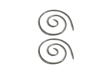 2 PCS Spiral Cable Knitting Needle Handmade Knitting Tool Cable Needle Shawl Pin-silver