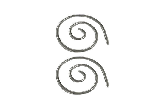 2 PCS Spiral Cable Knitting Needle Handmade Knitting Tool Cable Needle Shawl Pin-silver