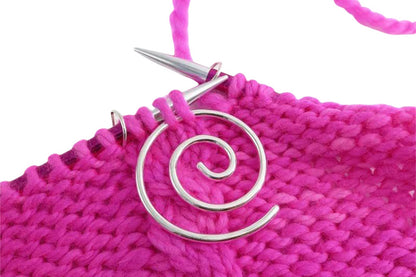 2 PCS Spiral Cable Knitting Needle Handmade Knitting Tool Cable Needle Shawl Pin-Gold