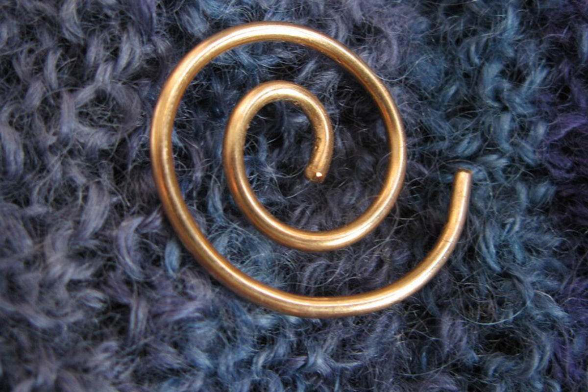 2 PCS Spiral Cable Knitting Needle Handmade Knitting Tool Cable Needle Shawl Pin-Gold