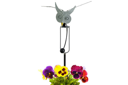 Owl Metal Garden Sculptures Statues Yard Art Flower Bed Decoration