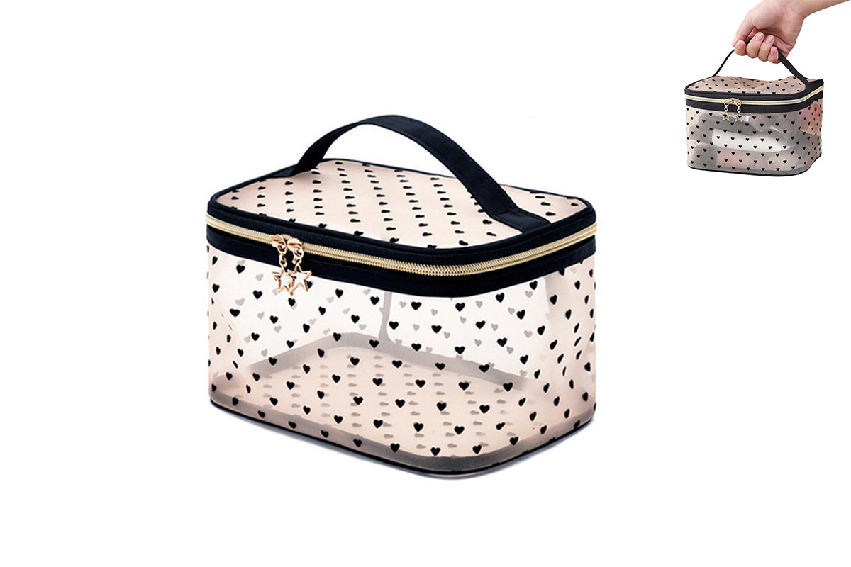 Portable Makeup Brush Bag Women Travel Makeup Brush Organizer cosmetics Pouch Bags-Medium Clutch With Handle