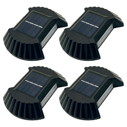 Solar Wall Light 4Pcs 2LED Solar Wall Lamp Shell Garden Night Lights -Warm white
