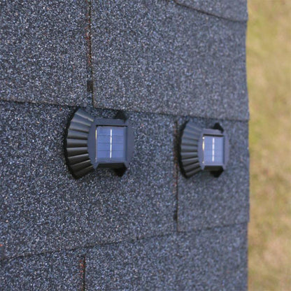 Solar Wall Light 4Pcs 2LED Solar Wall Lamp Shell Garden Night Lights -Warm white