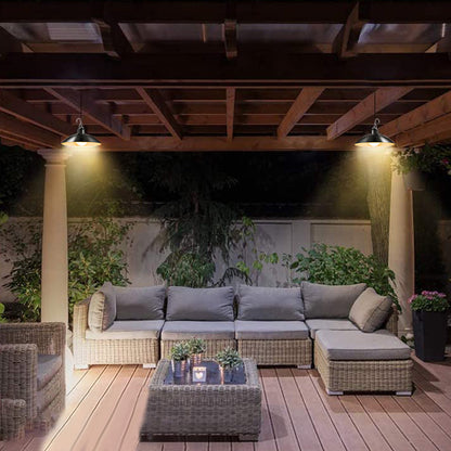 Solar Shed Lights Indoor Outdoor Hanging Light with Remote Control Warm white