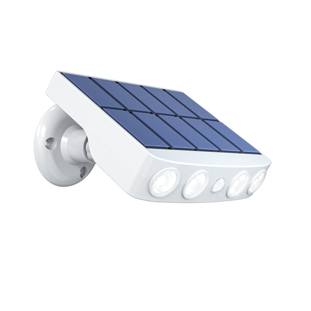 Solar Wall Light Motion Sensor Solar Lights Wall Lamp Garden Yard Light Outdoor Decor -White shell white light
