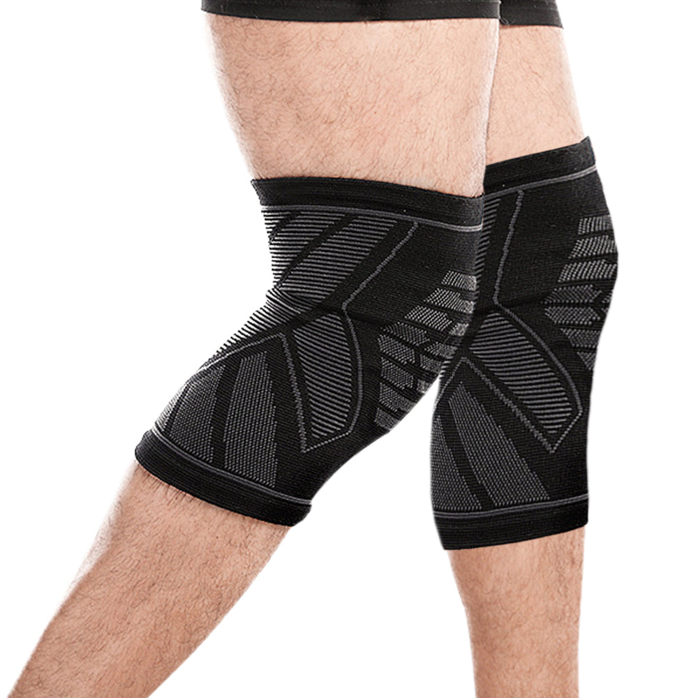 Pair of Knee Brace Plush Lined Knee Sleeve Sport Patella Pads Knee Brace