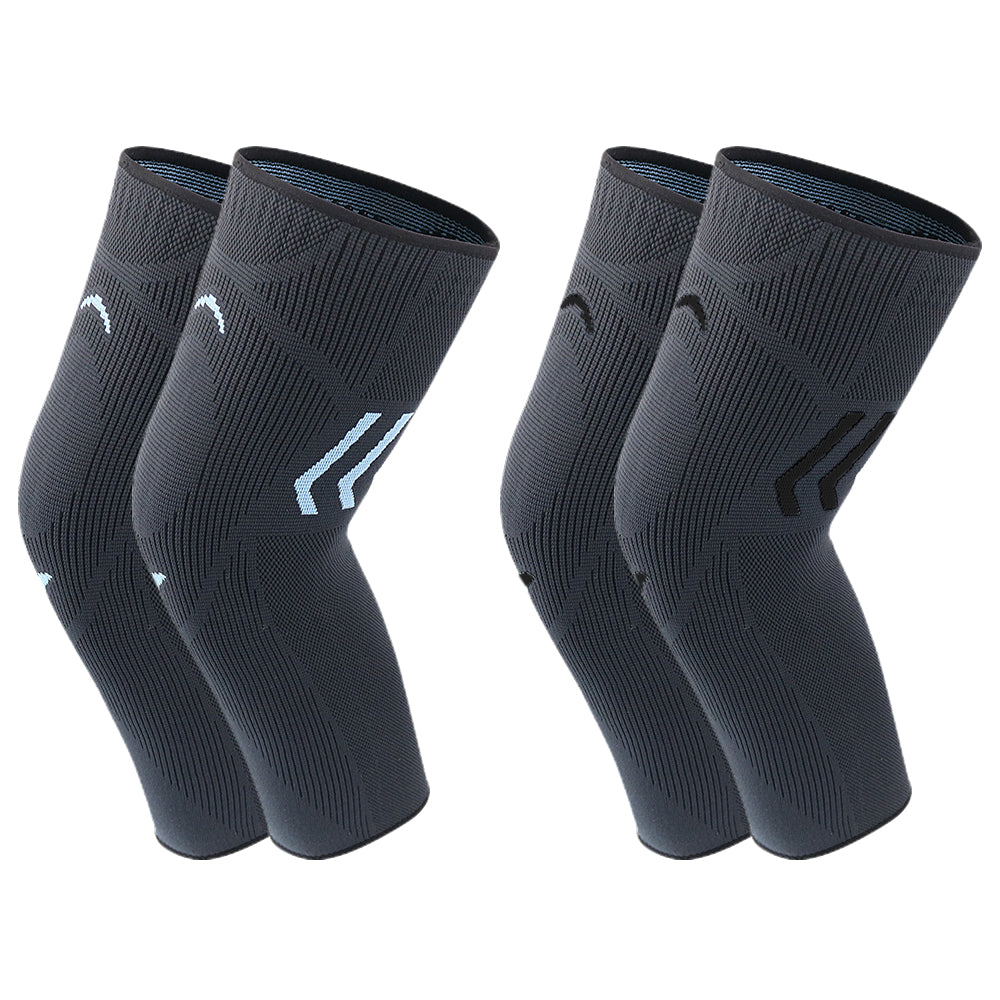 Two Pairs Sport Knee Brace Black Blue M Size
