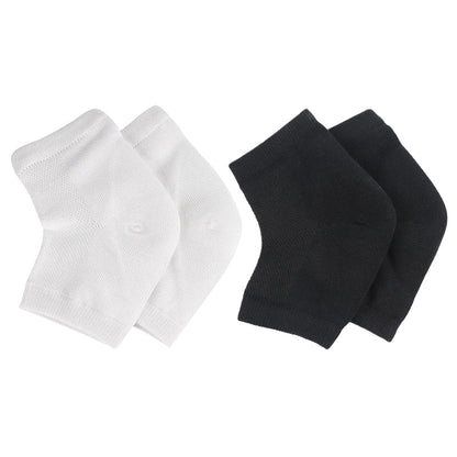 FancyGrab 2 Pairs of Gel Foot Heel Moisturizing Socks Open Toe Socks Gel Spa Sock Sleeves-Style 1