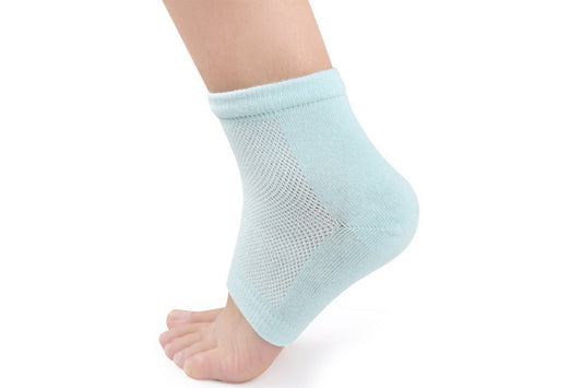 1 Pairs Moisturizing Heel Socks for Dry Cracked Feet-Blue