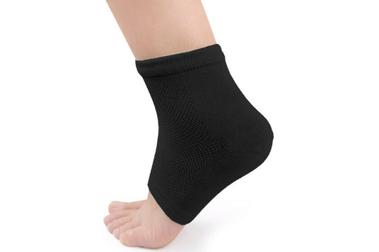 1 Pairs Moisturizing Heel Socks for Dry Cracked Feet-Black