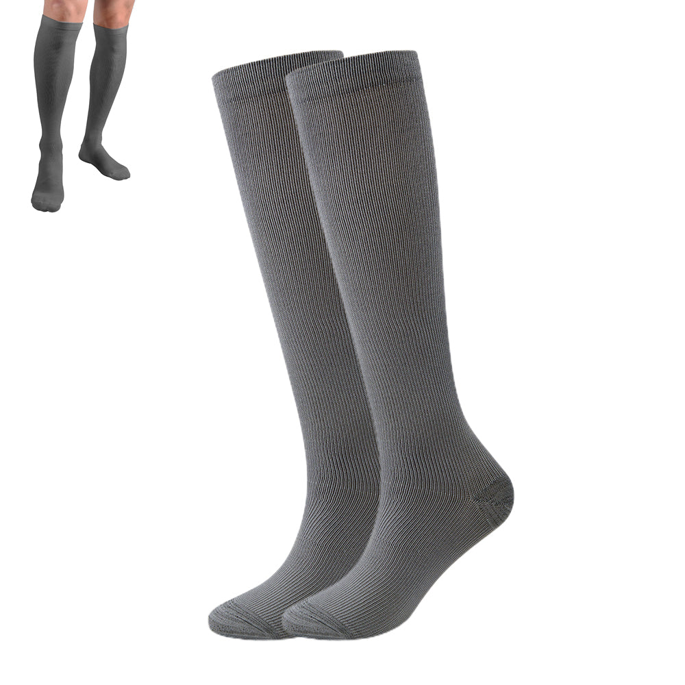 Compression Socks for Women and Men Circulation Promotion Best Support for Running Nursing Athletic-Grey