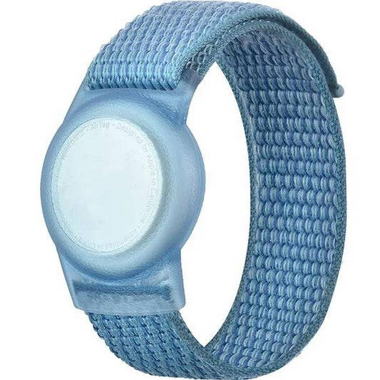 Wristband for Airtag Watch Band Bracelet Strap Holder Protective Case for Child Adult -Blue