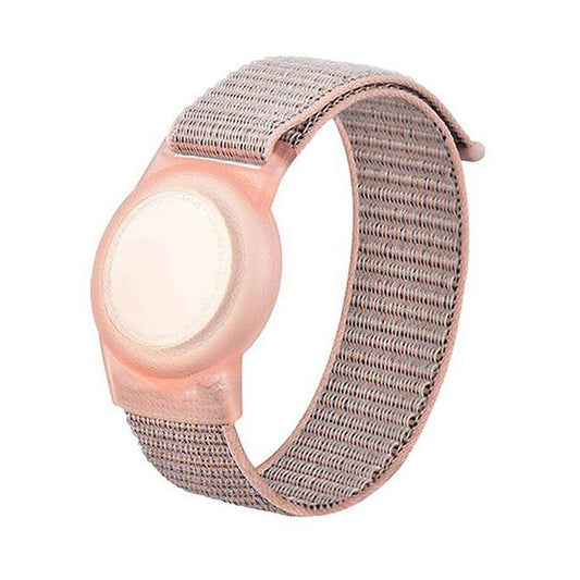 Wristband for Airtag Watch Band Bracelet Strap Holder Protective Case for Child Adult -Pink